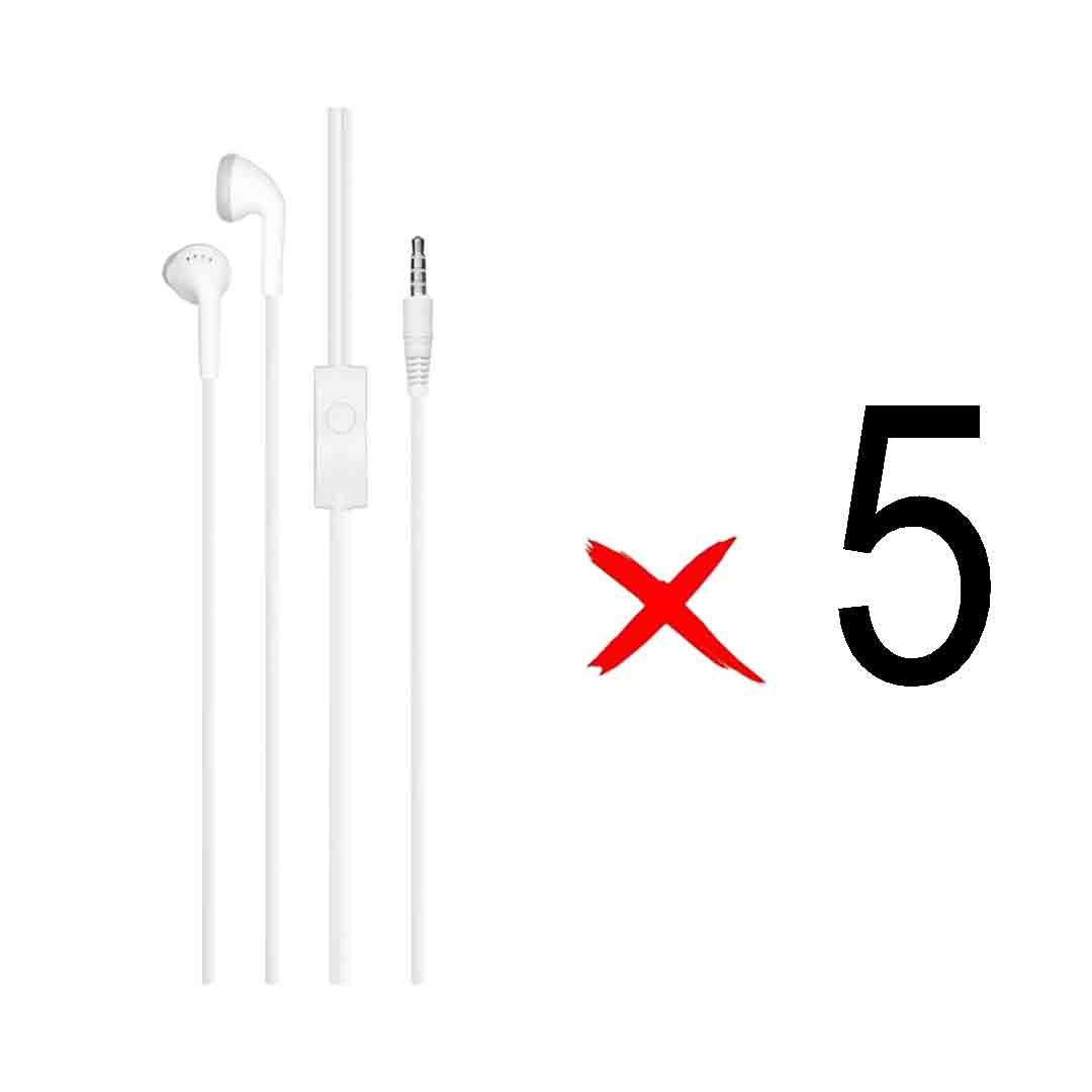هندزفری باسیم Samsung مدل J2 - سفید (بسته 5 عددی)